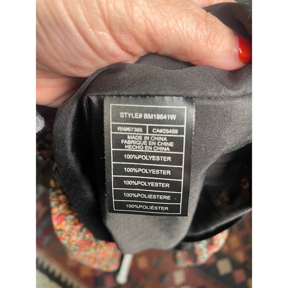 BB Dakota Steve Madden Flutter Sleeve Black Floral Maxi Dress. Size Small. - Picture 6 of 7